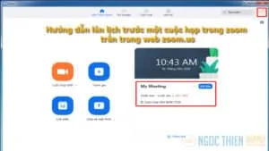 Hướng dẫn lên lịch trước một cuộc họp trong zoom trên trang web zoom.us