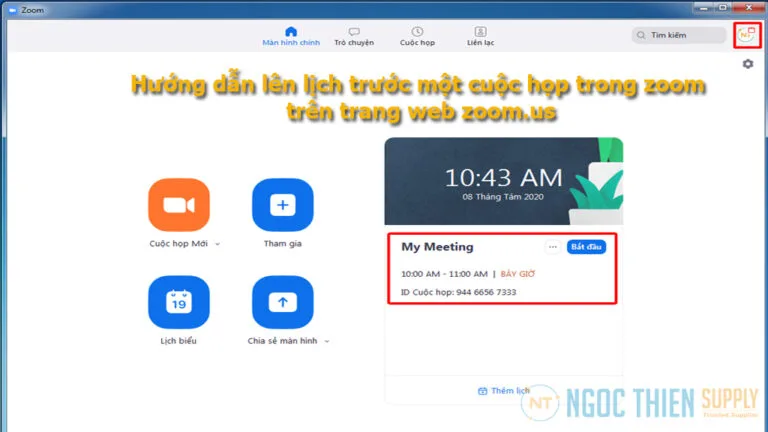 Hướng dẫn lên lịch trước một cuộc họp trong zoom trên trang web zoom.us
