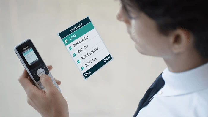 Yealink W90 DECT IP cung cấp khả năng truy cập dễ dàng vào nhiều danh bạ điện thoại