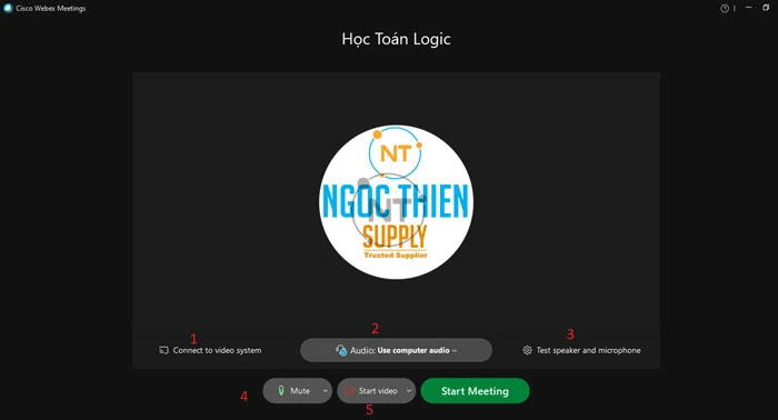các tính năng cơ bản của Webex Meetings trên Window