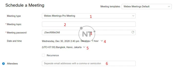 Hướng dẫn sử dụng các tính năng cơ bản của Webex Meetings trên Window