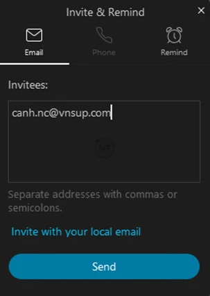 Mời và nhắc nhở người tham gia cuộc họp webex
