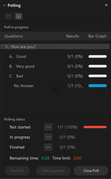 Tính năng khảo sát trong Webex Meetings