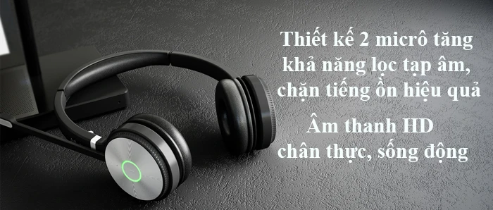 Với công nghệ Yealink Acoustic Shield, tai nghe có thể lọc tốt tiếng ồn xung quanh với 2x micrô