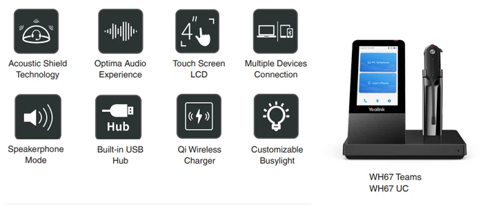 Yealink WH67 là tai nghe chuyển đổi không dây DECT hàng đầu trong ngành