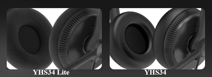 YHS34 Lite trang bị đệm tai bằng bọt xốp giúp bạn luôn tận hưởng cảm giác thoải mái tối đa khi sử dụng