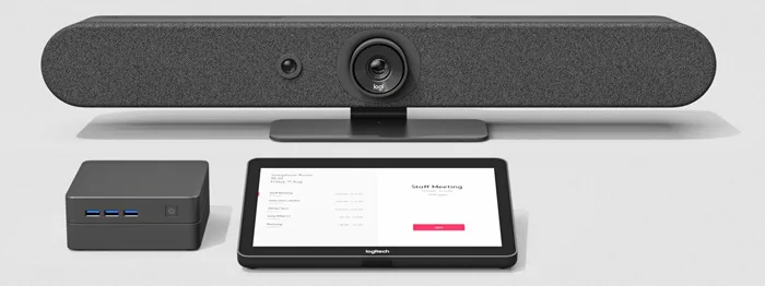 Webcam hội nghị Logitech Rally Bar Mini có thể Kết nối qua USB với hầu hết mọi PC hoặc Mac ® mà không cần phần mềm hỗ trợ.