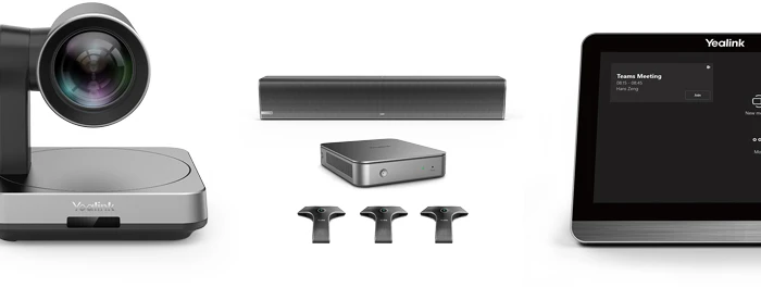 Yealink MVC840 bao gồm bảng điều khiển cảm ứng MTouch II cho phép điều khiển cuộc gọi, camera, chia sẻ nội dung và các chức năng khác một cách dễ dàng