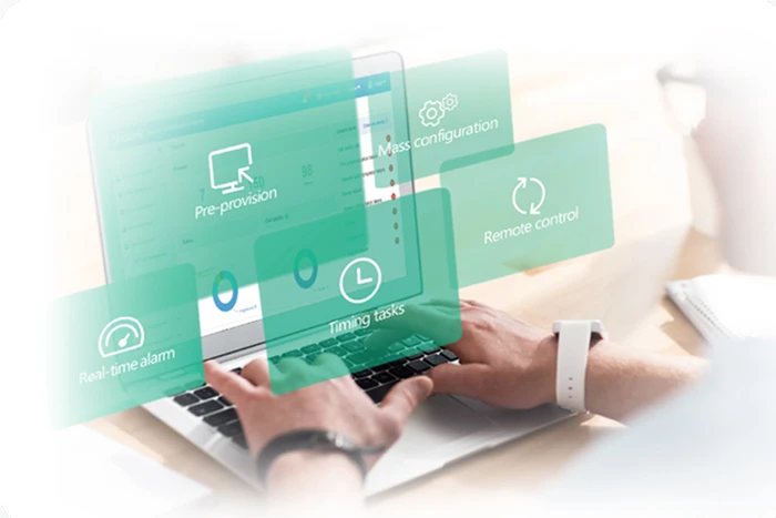 Yealink MVC840 cho phép quản lý, giám sát, cấu hình và cập nhật tất cả các thiết bị âm thanh và video từ khoản cách xa