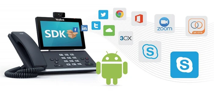 Vận hành dựa trên hệ điều hành Android, điện thoại Yealink SIP-T56A có thể tích hợp liền mạch với các ứng dụng của bên thứ ba