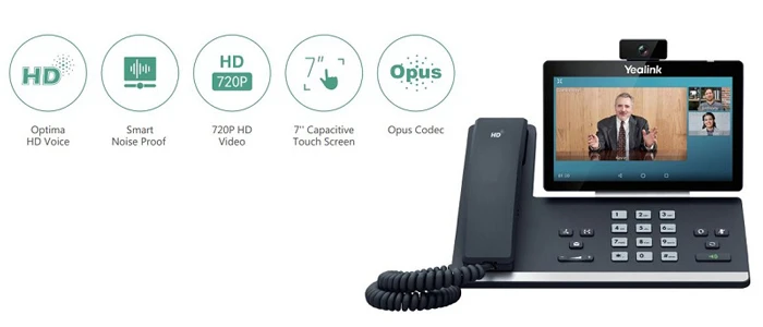 SIP-T56A trang bị công nghệ Optima HD và công nghệ Chống ồn Yealink giúp loại bỏ tiếng ồn xung quanh,