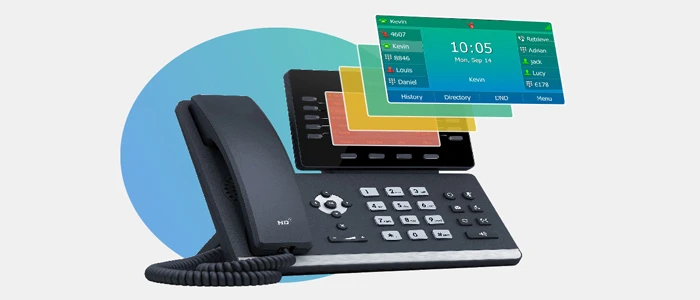 Yealink DECT T54W và dongle USB DECT DD10K kết hợp cùng nhau mang đến trải nghiệm tương tác thoải mái hơn trên giao diện rộng hơn thông qua màn hình màu HD có đèn nền 4,3 inch