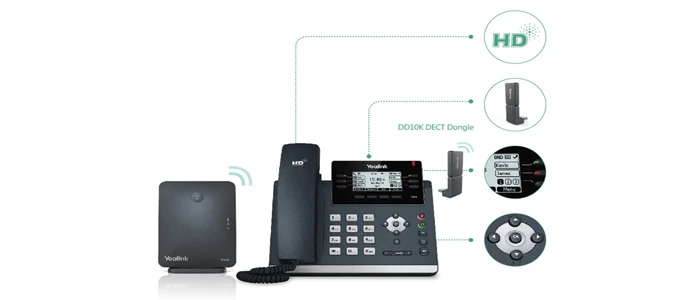 Yealink W41P cho phép cài đặt không dây đơn giản mà không cần đi dây phức tạp