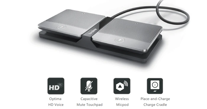 Yealink CPW90 là một Micro mở rộng không dây CP hoạt động như một thiết bị đầu vào âm thanh cho điện thoại hội nghị Yealink CP960