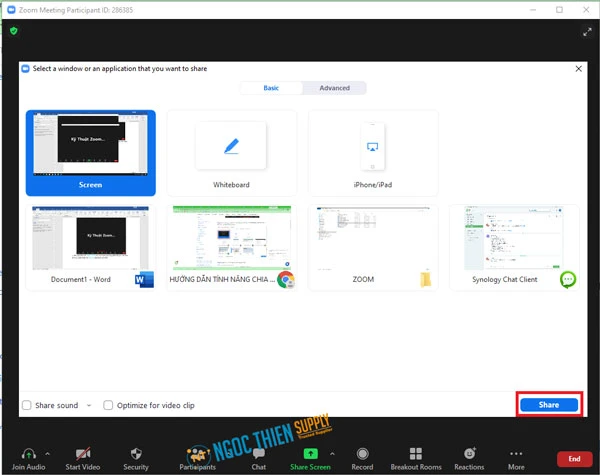 Cách tải bài giảng lên Zoom
