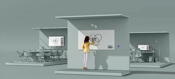 Logitech Scribe phát nội dung trên bảng trắng vào cuộc họp trực tuyến với chất lượng hình ảnh rõ nét vượt trội