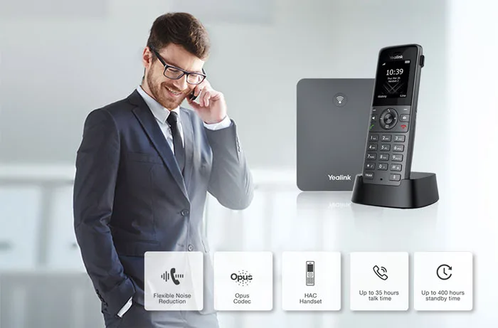 Yealink W73P có phần cứng, thuật toán âm thanh, khả năng tính toán và cường độ tín hiệu được nâng cấp cải tiến