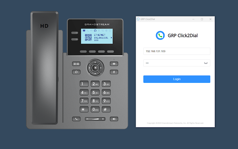 Công cụ Click2Dial trên Grandstream GRP2600