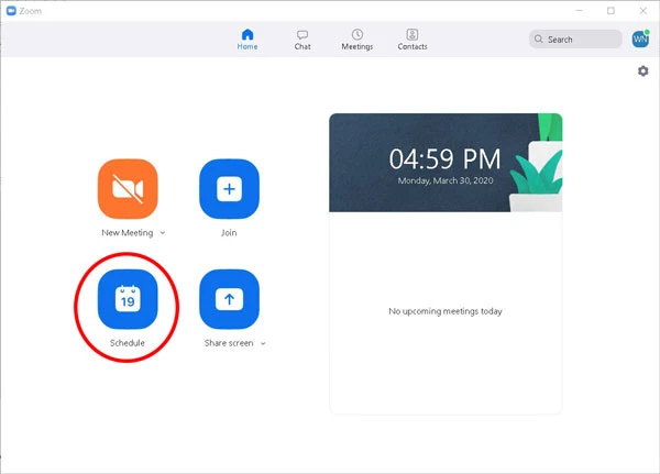 Cách cài đặt lịch họp/ học trực tuyến trên Zoom trên máy tính