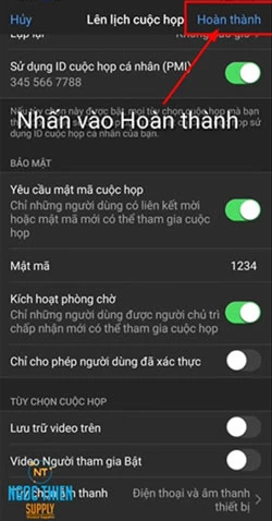Cách đặt lịch cuộc họp trên Zoom trên điện thoại