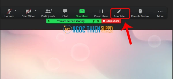 Cách xóa vẽ bậy trên Zoom khi chia sẻ màn hình máy tính