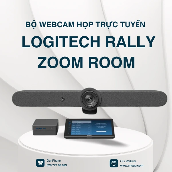 Bộ webcam họp trực tuyến Logitech Rally Zoom Room