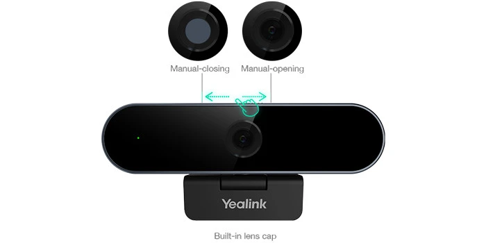 camera họp trực tuyến giá rẻ Yealink UVC20 có nắp ống kính tích hợp