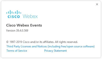 Cách xác định số phiên bản trên Webex Meetings