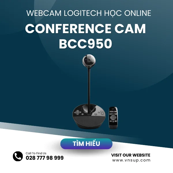 Webcam Logitech ConferenceCam BCC950 học online