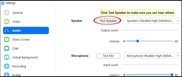 Hướng dẫn xử lý Zoom không nghe được âm thanh trên máy tính