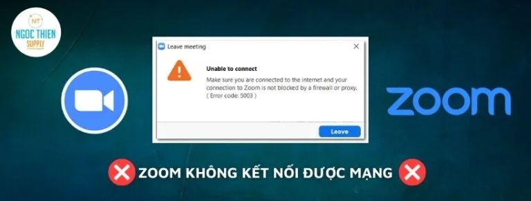 Zoom không kết nối được mạng