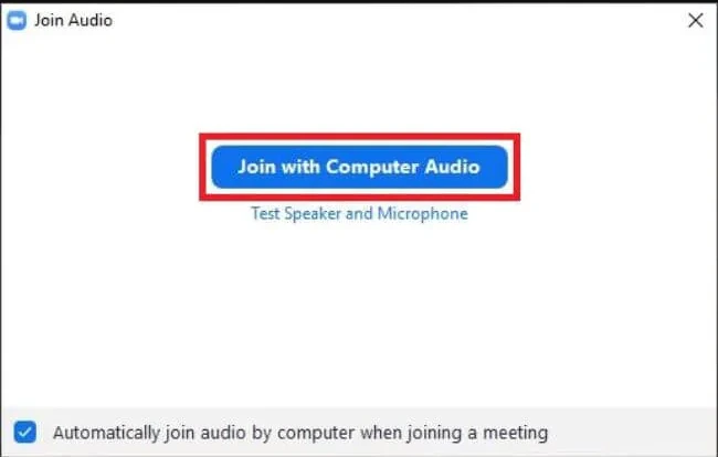 lỗi âm thanh trong Zoom