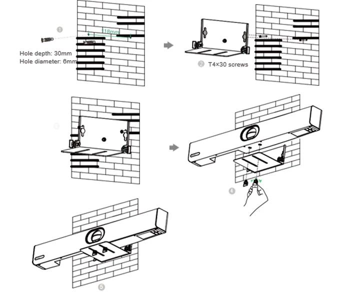 đặt yealink uvc40 trên giá