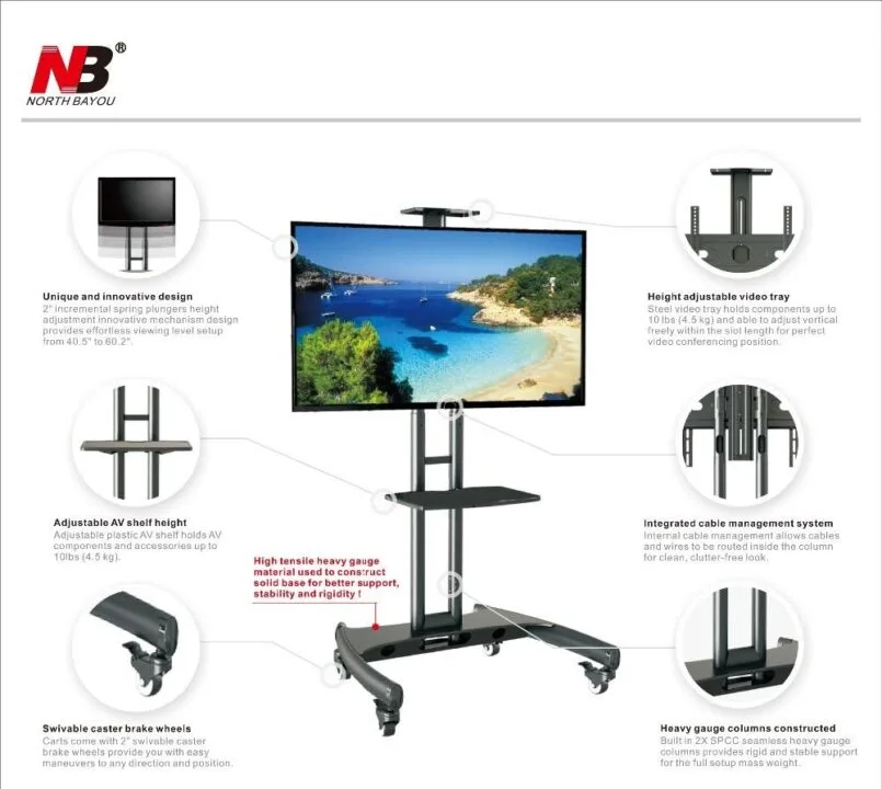 Ưu điểm của giá treo tivi di động tháo lắp dễ dàng