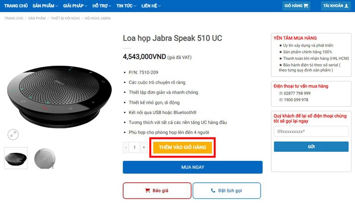 Bước 2: Đặt hàng