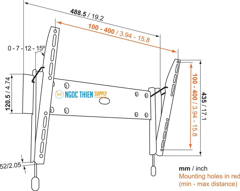 Giá treo TV nghiêng Vogel's BASE 15 M