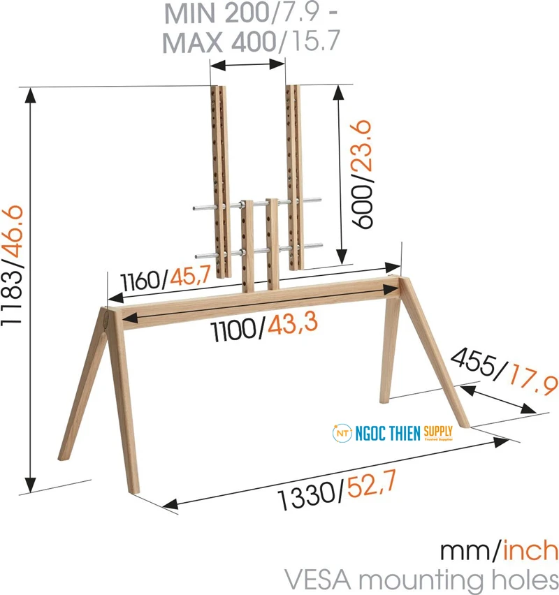 Chân đế TV trên sàn Vogel's NEXT OP2