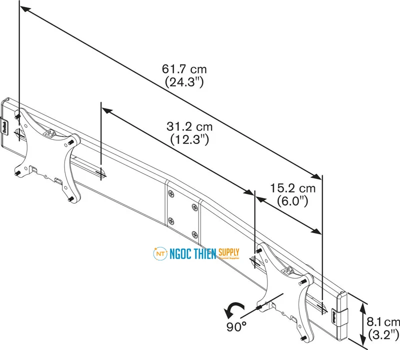 Giá treo 2 màn hình Vogel's PFA 9102
