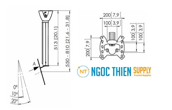 Giá treo TV thả trần Vogel's PFC 555
