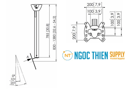 Giá treo TV thả trần Vogel's PFC 585