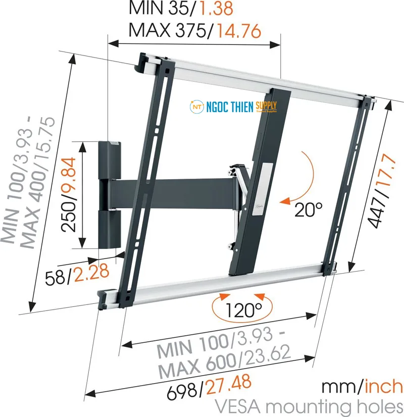 Giá treo tường TV Vogel's THIN 525