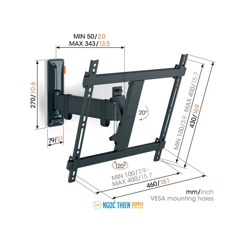 Giá đỡ TV treo tường Vogel's TVM 3425