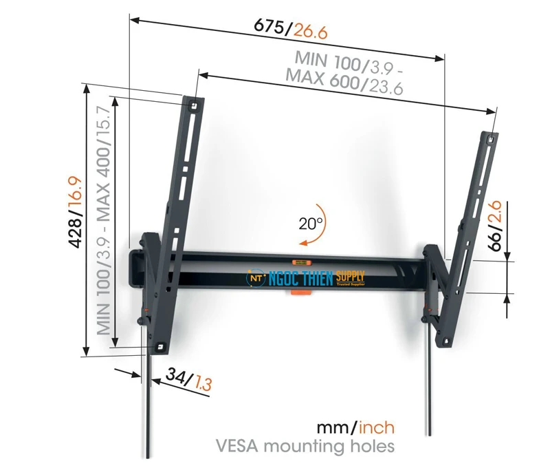Giá treo TV nghiêng Vogel's TVM 3615