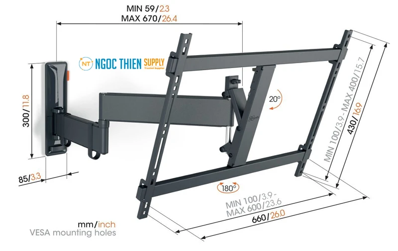 Giá đỡ TV treo tường Vogel's TVM 3645