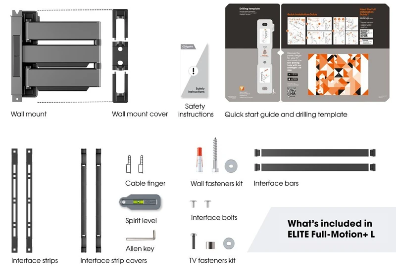 Hộp sản phẩm Vogel's TVM 5645 bao gồm