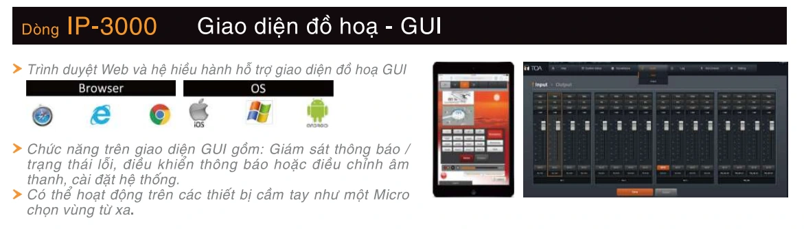 giao diện đồ họa -GUI trong phần mềm IP-3000CD