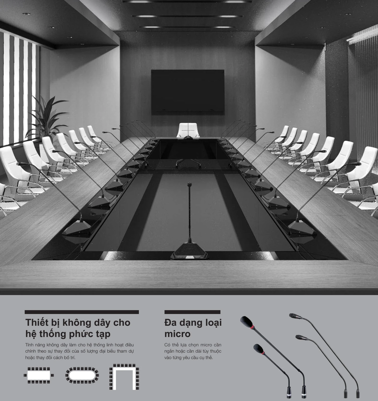 Ứng dụng máy chủ tịch TOA TS-821 trong phòng hội nghị