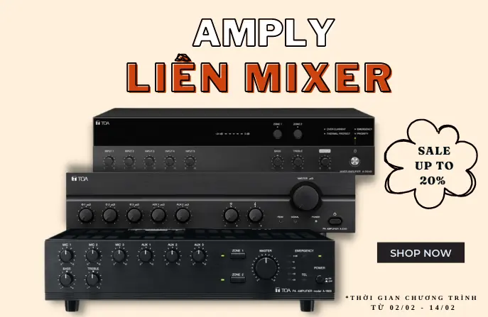 Sale Amply liên mixer