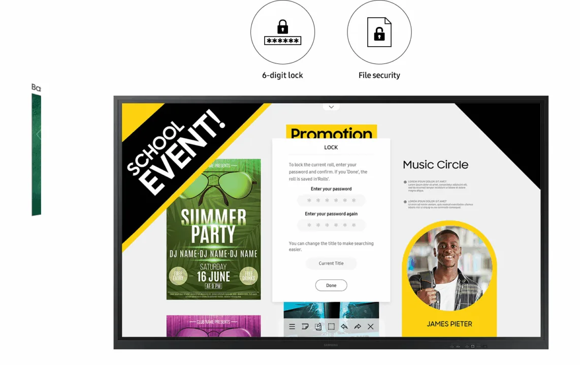 Hệ thống bảo mật 6 số tăng cường cho Màn Hình Tương Tác 