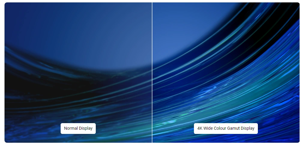 So sánh màn hình bình thường và màn hình 4K Wide Colour Gamut